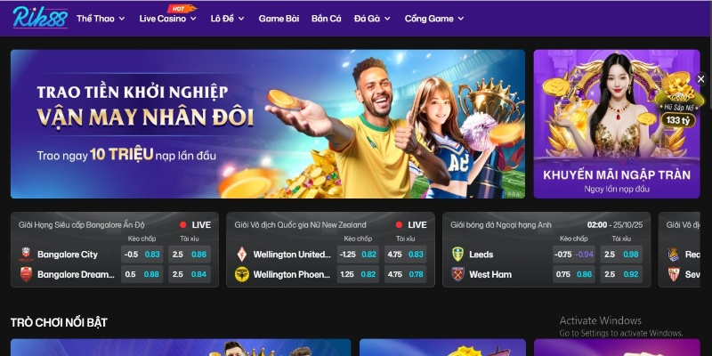 Rik88 - Cổng game xanh chín được yêu thích nhất 2025